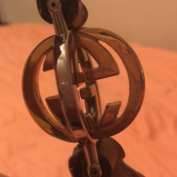 Authentic Bronze Gucci Leather GG Twins Med Hobo - Picture 2 of 7